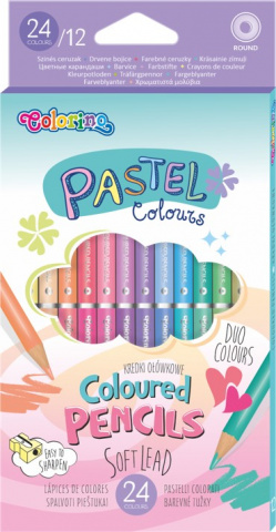 Pastelky Colorino PASTEL DUO 12ks 24 barev